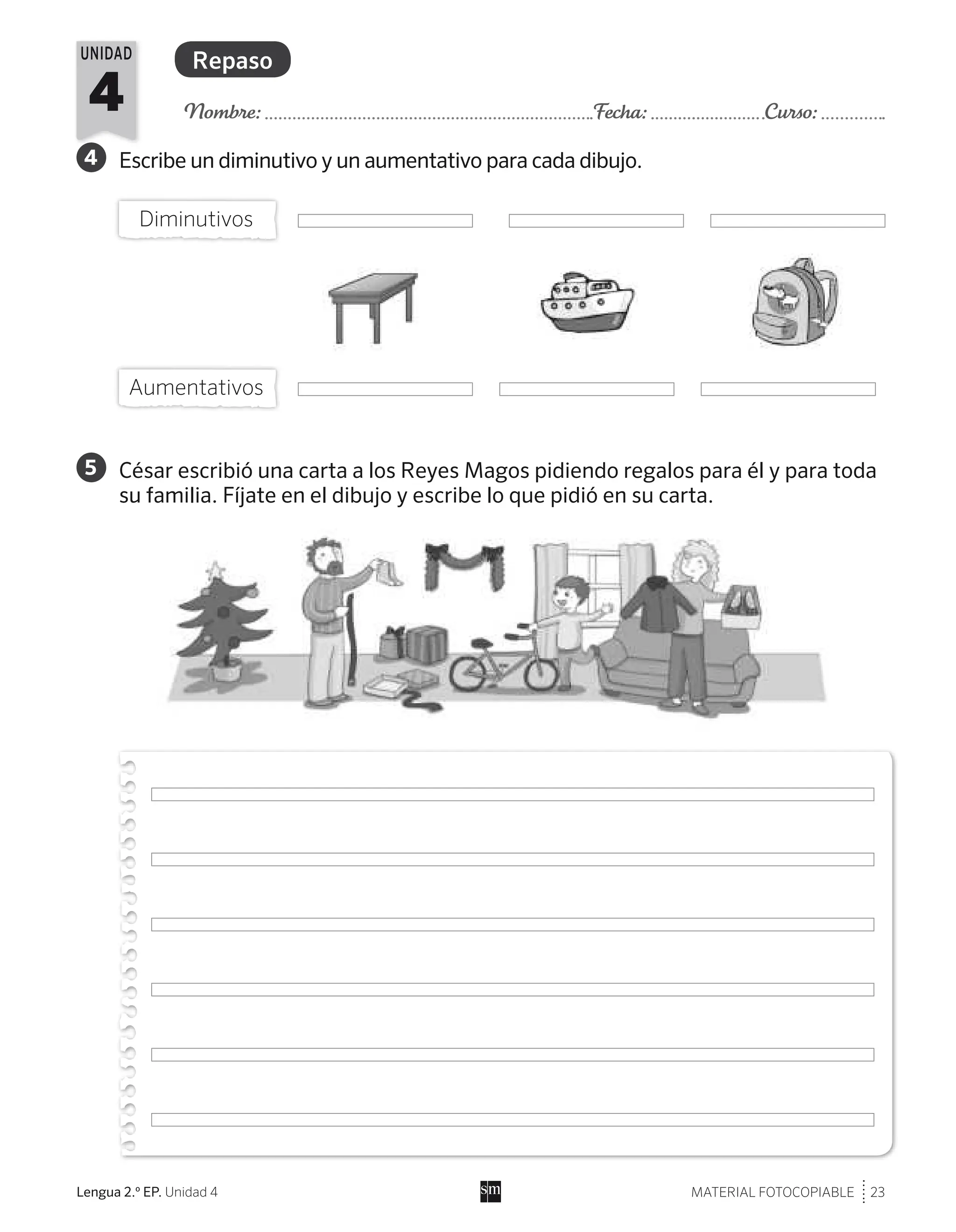 Refuerzo y ampliación - lengua 2º primaria - SM Mas Sabia | PDF