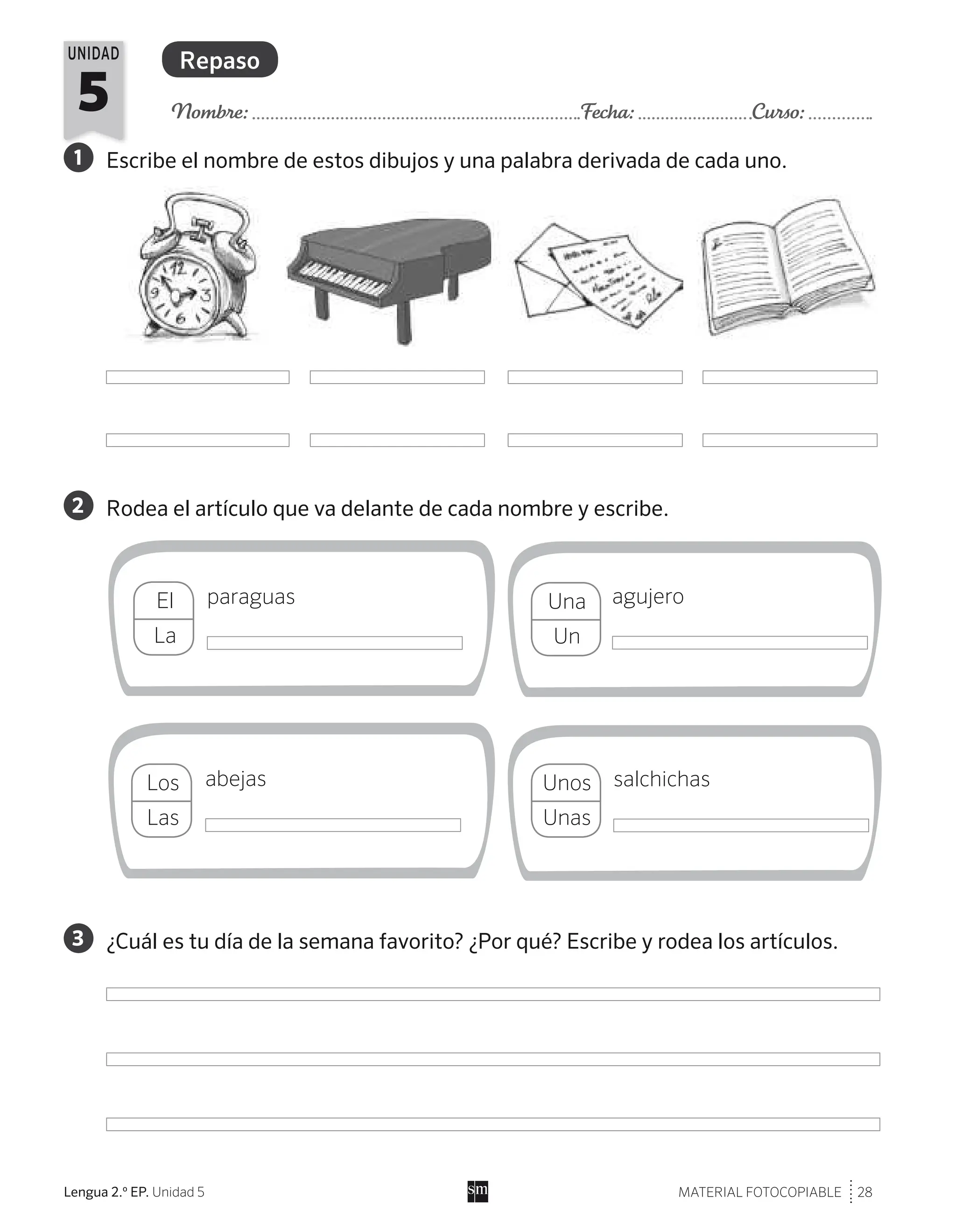 Refuerzo y ampliación - lengua 2º primaria - SM Mas Sabia | PDF