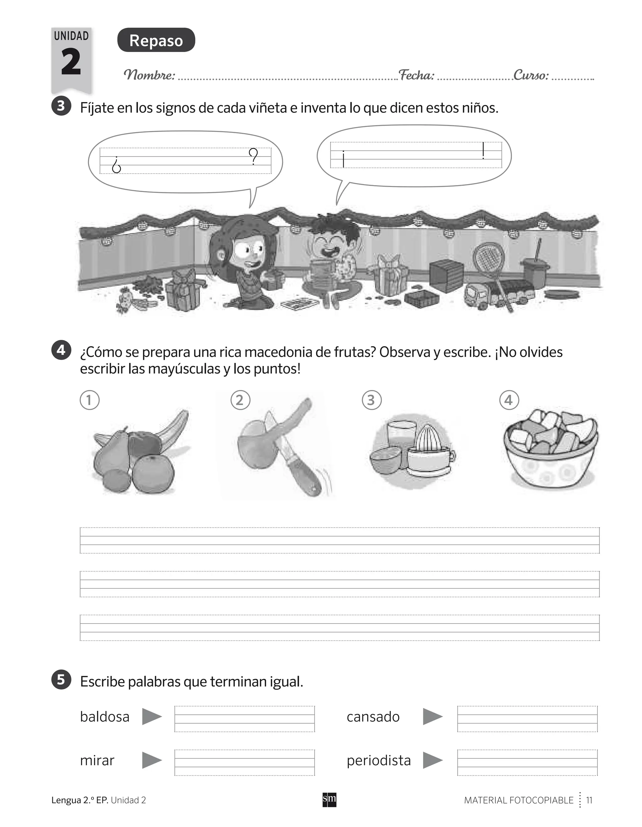 Refuerzo y ampliación - lengua 2º primaria - SM Mas Sabia | PDF