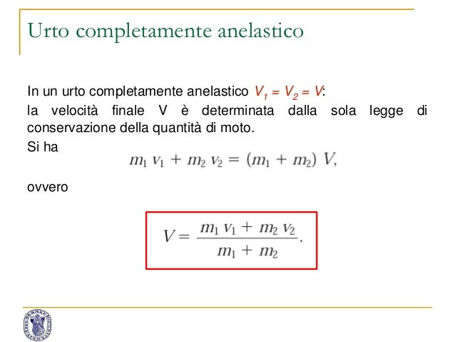 Urto Elastico Cosa Si Conserva