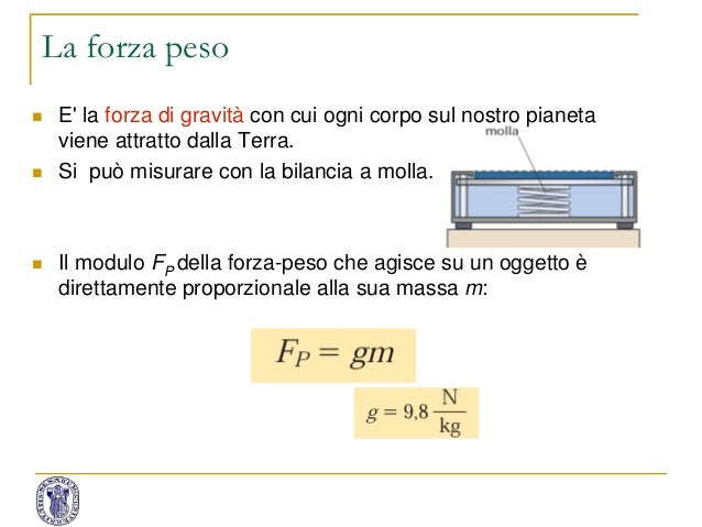 come si calcola la forza peso - DrBeckmann