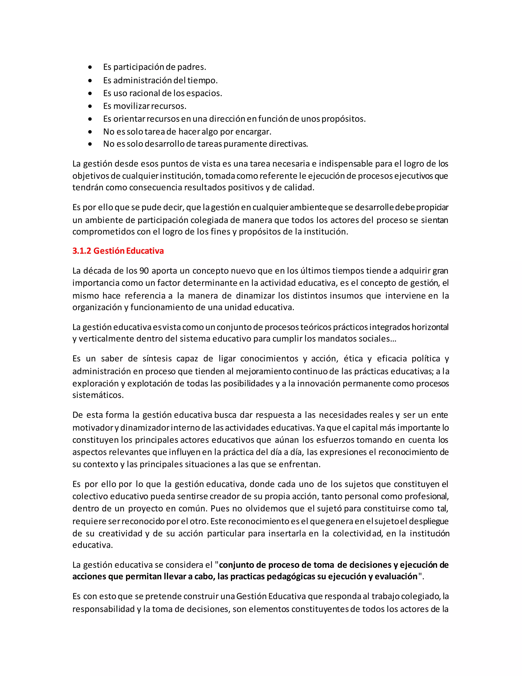 2 principios de la gestion educativa | PDF