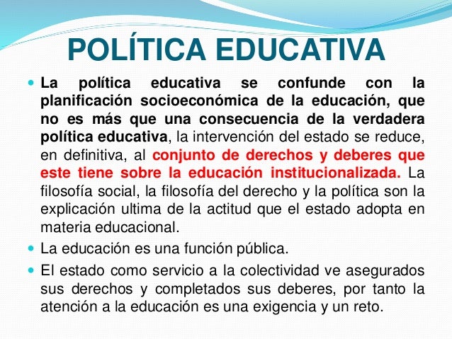 Sesion 1.4 principios de politica educativa