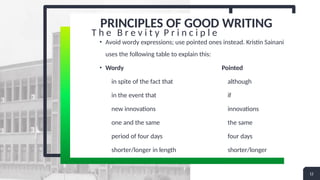 Deviation Writing Principles Photo Examples 2_Principles of Good Writing (1).pptx final | PPTX