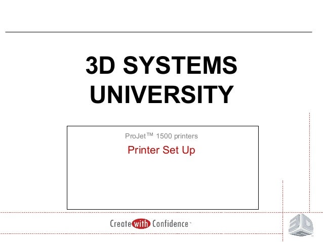 Le Projet 1500 : Une imprimante 3D révolutionnaire - Printer Set Up Projet 1500 1 638
