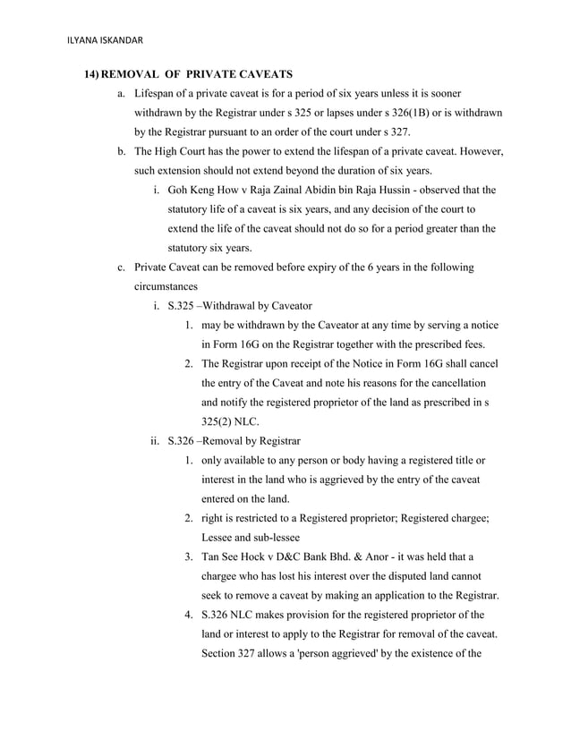 2) private caveats | PDF | Land and Farms | Real Estate