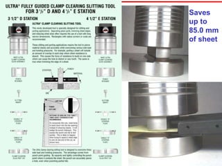 Saves up to 85.0 mm of sheet 