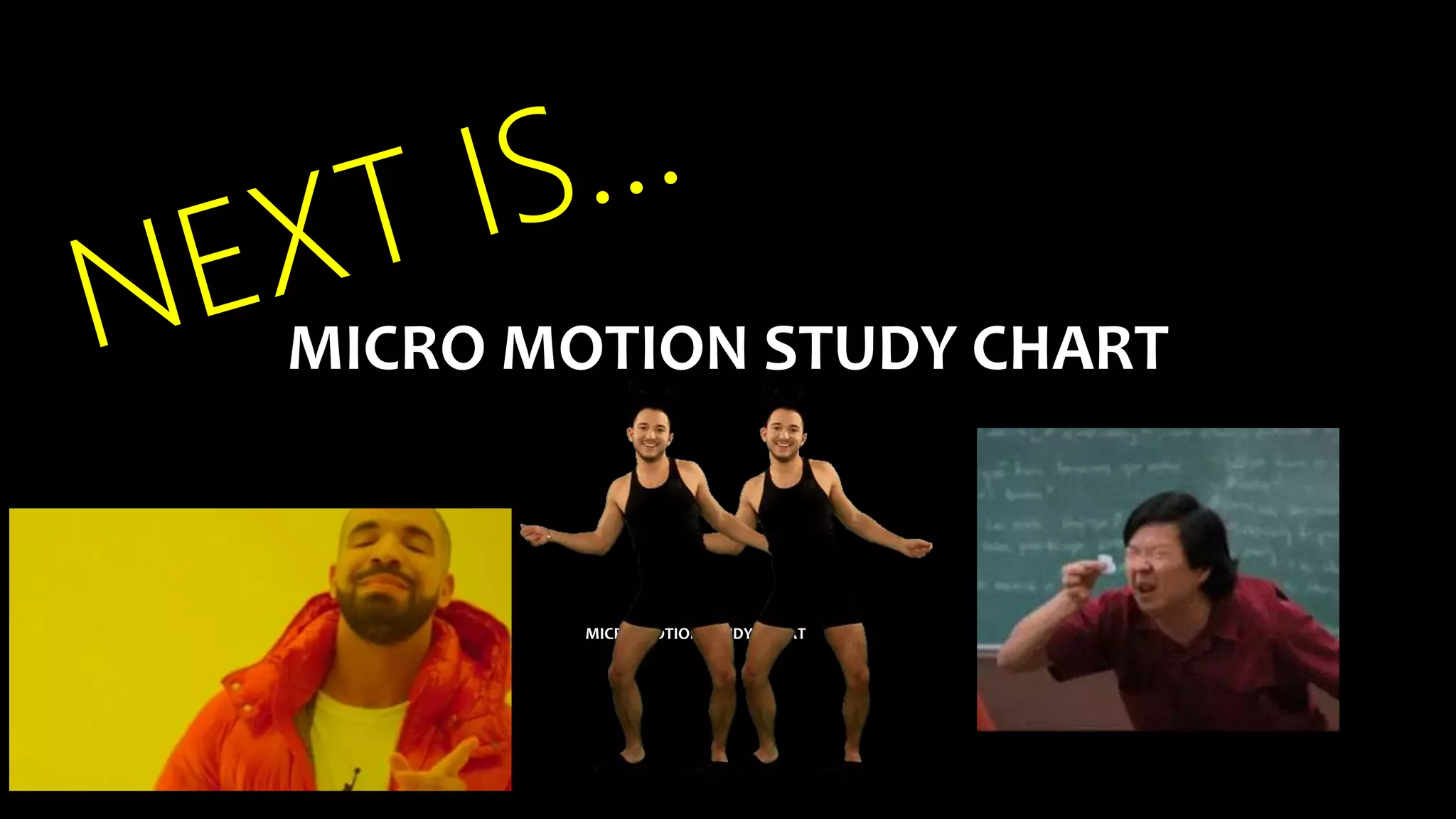 MICRO MOTION STUDY CHART
MICRO MOTION STUDY CHART
 