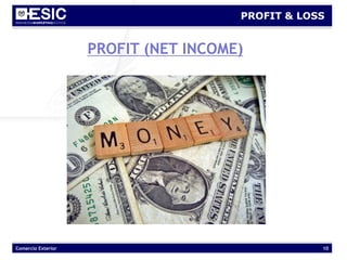 Comercio Exterior 10
PROFIT & LOSS
PROFIT (NET INCOME)
 
