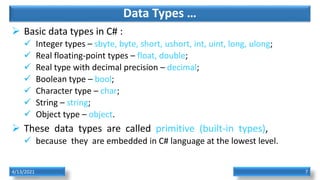 2 programming with c# i | PPTX