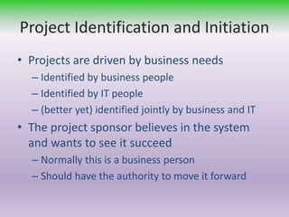 2 project initiation, identification and selection | PPT