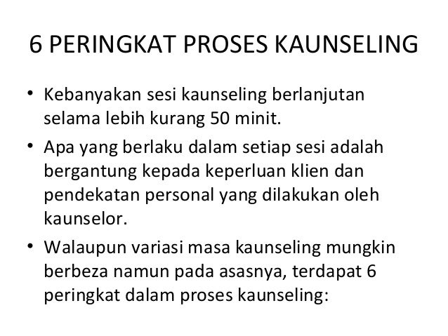 Psikologi Kaunseling Proses Kaunseling