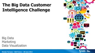 The Big Data Customer
Intelligence Challenge




Big Data
Marketing
Data Visualization
Nicolas Terrasse – SAS France – 28 mars 2013
 