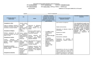 INSTITUCIÓN EDUCATIVA BARRIO SANTANDER. NÚCLEO EDUCATIVO 921.
ÁREA: GESTIÓN ACADÉMICA PROCESO: GESTIÓN DE AULA COMPONENTE:...