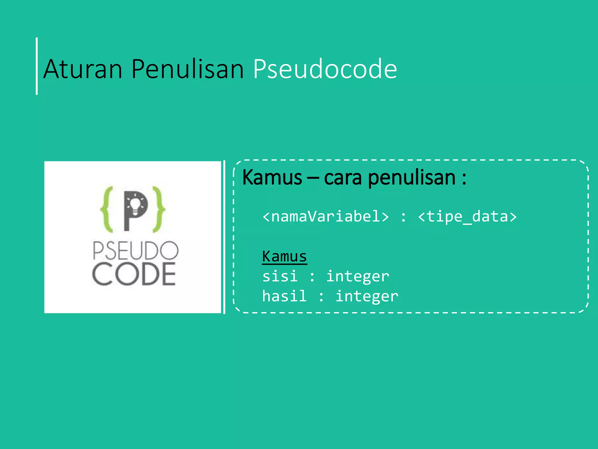 Pengertian Pseudocode | PPT