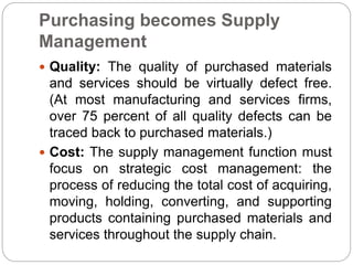 Purchasing Concepts in Logistics Management | PPTX
