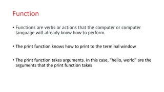 Script programming python basics - Data types- Collections | PDF