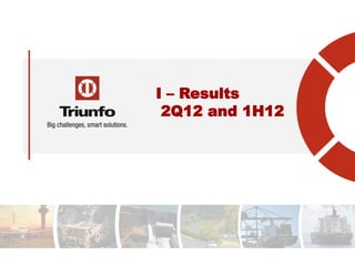 I – Results
2Q12 and 1H12
 