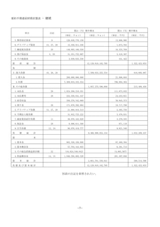 要約半期連結財務状態表 - 継続
- 5 -
 