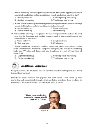 PRINCIPLES MARKETING 11 MODULE 2 FOR ABM STUDENTS | PDF