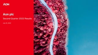 Aon plc
Second Quarter 2022 Results
July 29, 2022
 