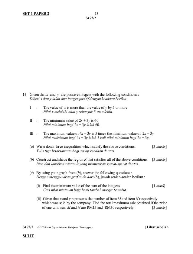 Matematik Tambahan Spm