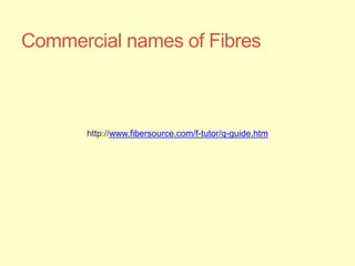 http://www.fibersource.com/f-tutor/q-guide.htm
Commercial names of Fibres
 