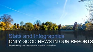 w w w . D o m a i n . c o m Page 19
www.MainSlide.com
© All Rights Reserved.
Confidential
Stats and Infographics
ONLY GOOD NEWS IN OUR REPORTS
Presented by the international speaker: Mainslide
 
