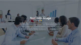 w w w . D o m a i n . c o m Page 30
www.MainSlide.com
© All Rights Reserved.
Confidential
Lorem ipsum dolor sit amet, eos numquam accommodare et. In cibo graeco dicunt sea.
Augue zril sapientem ne mei, ad suas voluptatibus eum. Tempor mediocrem imperdiet no
usu, tractatos salutatus ut est. Eu vel detraxit laboramus. Cu nam unum liber audiam, sed
an graeci prompta invenire, in gubergren percipitur scribentur nam. Sale omnis indoctum
has ei, ne sed ludus tamquam urbanitas. Vis id illud iusto, id omnium percipitur duo.
F e a t u r e s S l i d e s
Text With Image
 