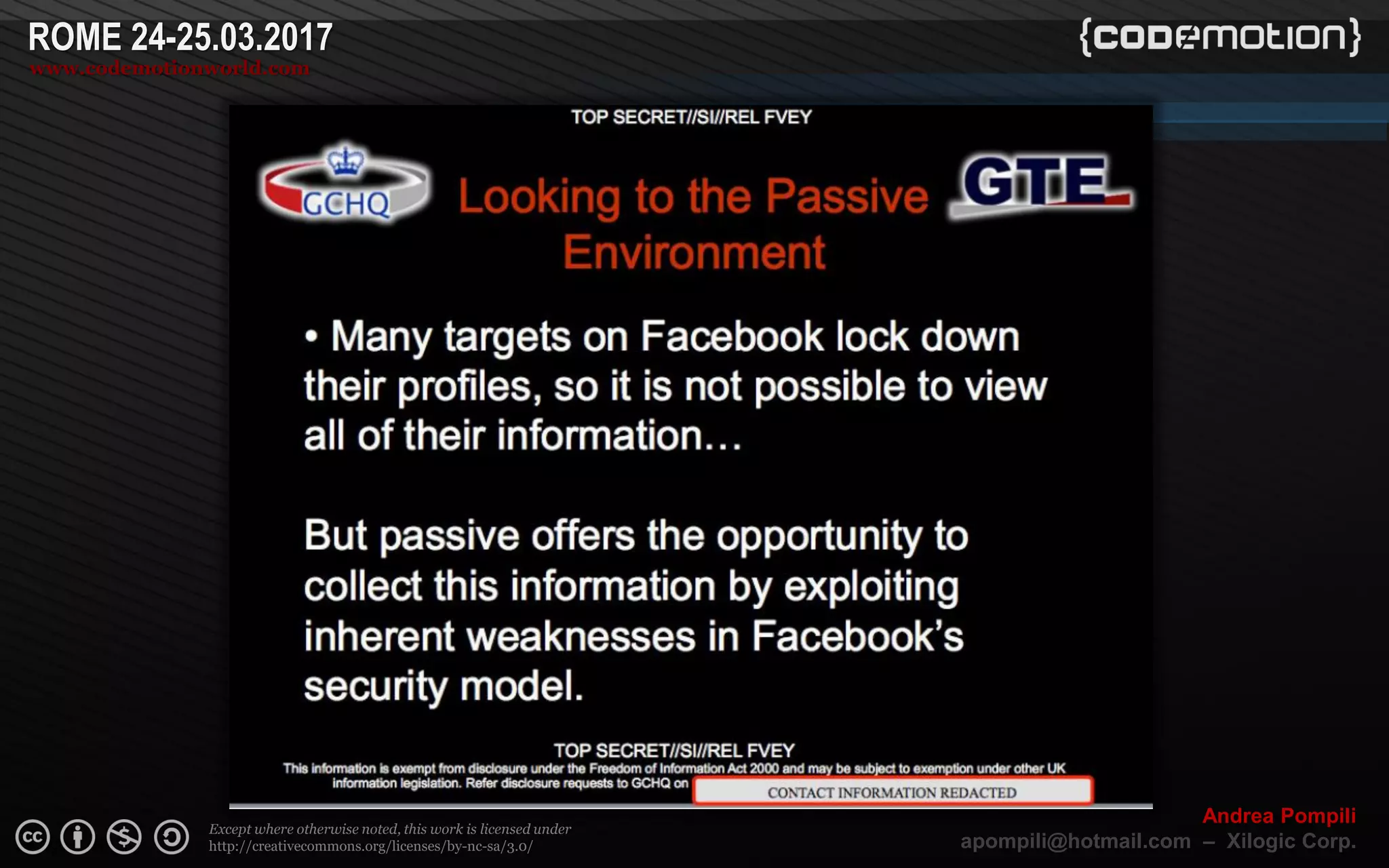 Page  ‹N›
Except where otherwise noted, this work is licensed under
http://creativecommons.org/licenses/by-nc-sa/3.0/
ROME 24-25.03.2017
www.codemotionworld.com
Andrea Pompili
apompili@hotmail.com – Xilogic Corp.
 