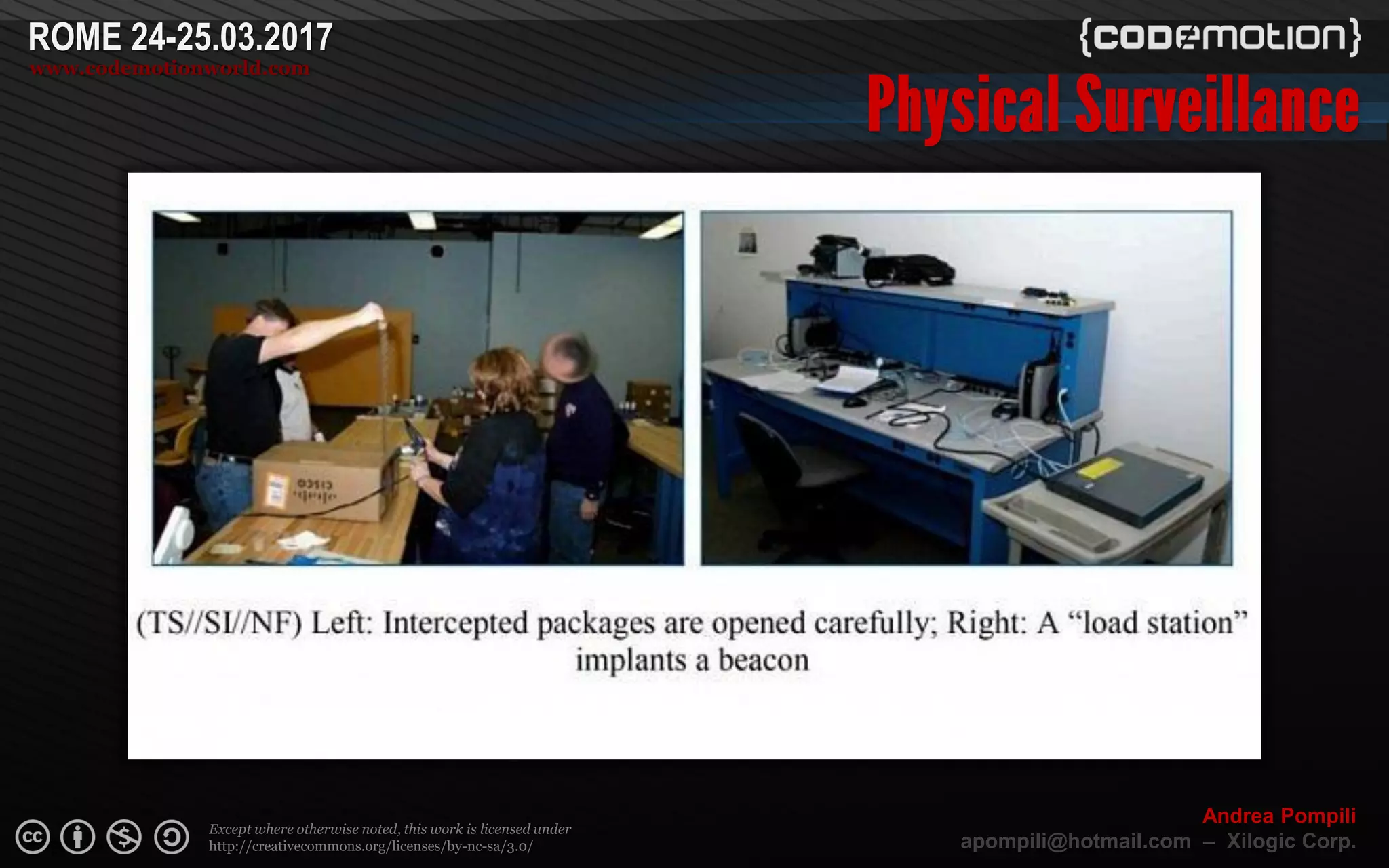 Page  ‹N›
Except where otherwise noted, this work is licensed under
http://creativecommons.org/licenses/by-nc-sa/3.0/
ROME 24-25.03.2017
www.codemotionworld.com
Andrea Pompili
apompili@hotmail.com – Xilogic Corp.
 