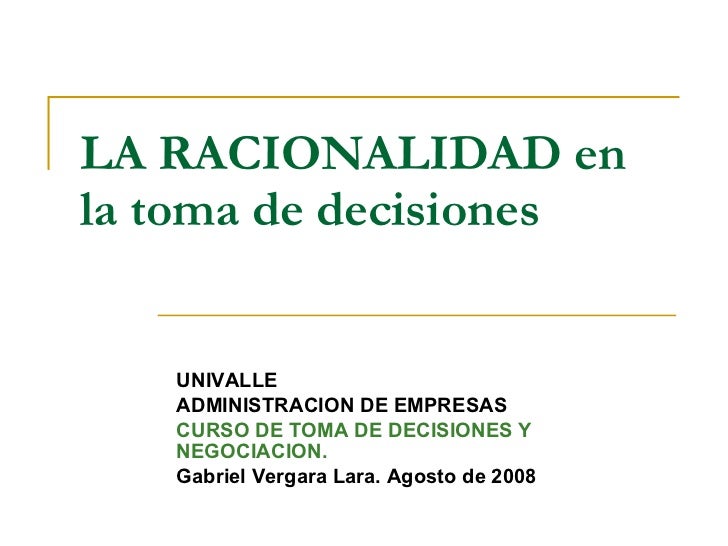 2 Racionalidad