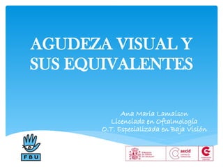 2ra CLASE TALLER BV 2014 ONCE AGUDEZA VISUAL Y SUS EQUIVALENTES.pptx