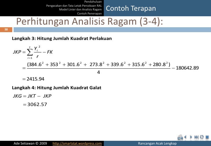 lengkap acak faktor rancangan contoh 1 Acak (RAL) Lengkap Rancangan