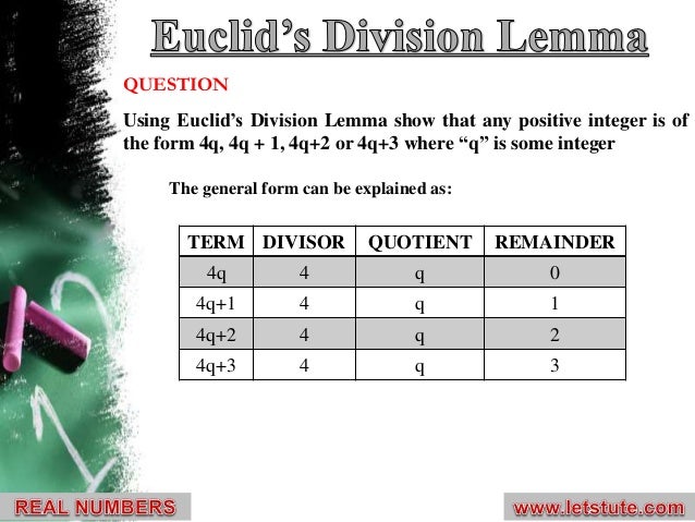 10+ Euclid Division Lemma Class 10 Gif