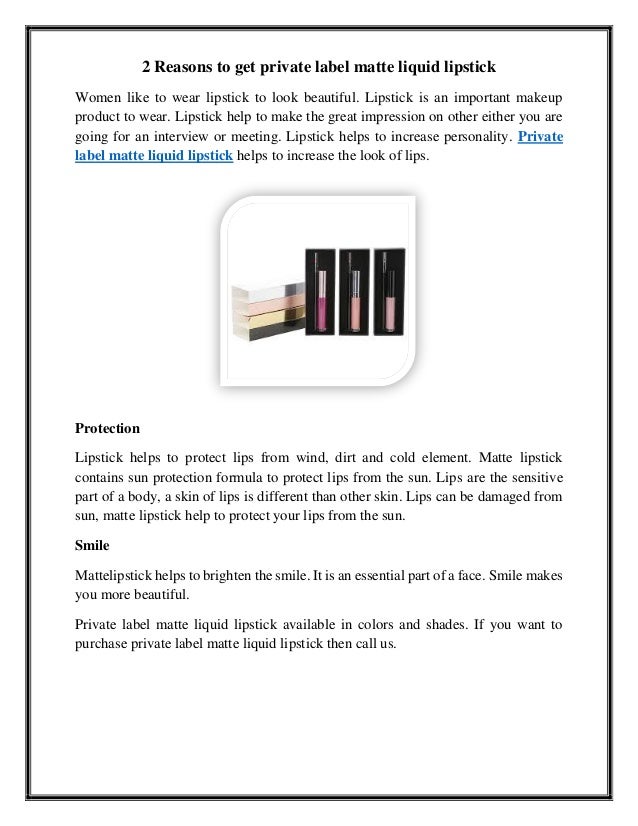 private label lipstick