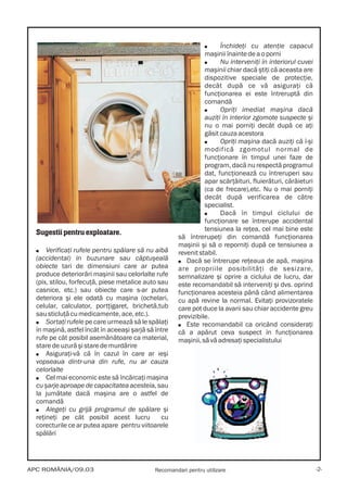 2 recomandãri de utilizarem