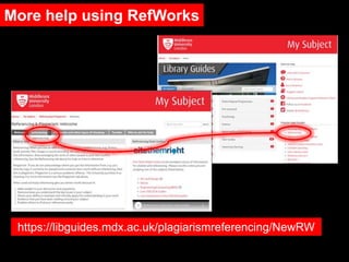 RefWorks 2: Exporting References - Library Search and Journal Databases ...