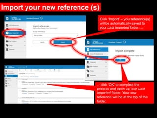 RefWorks 2: Exporting References - Library Search and Journal Databases Slide 6