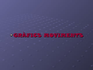 GRÀFICS MOVIMENTSGRÀFICS MOVIMENTS
 