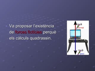 - Va proposar l’existènciaVa proposar l’existència
dede forces fictíciesforces fictícies perquèperquè
els càlculs quadrassin.els càlculs quadrassin.
 