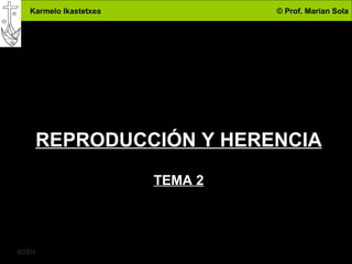REPRODUCCIÓN Y HERENCIA TEMA 2 4DBH 