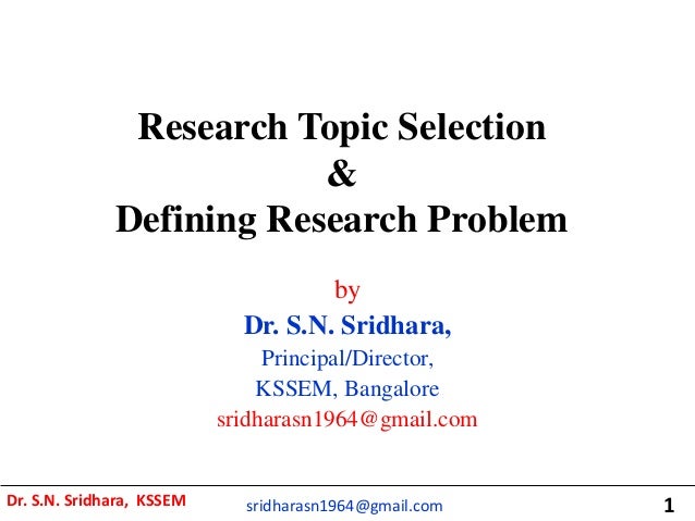 topic selection in research methodology ppt