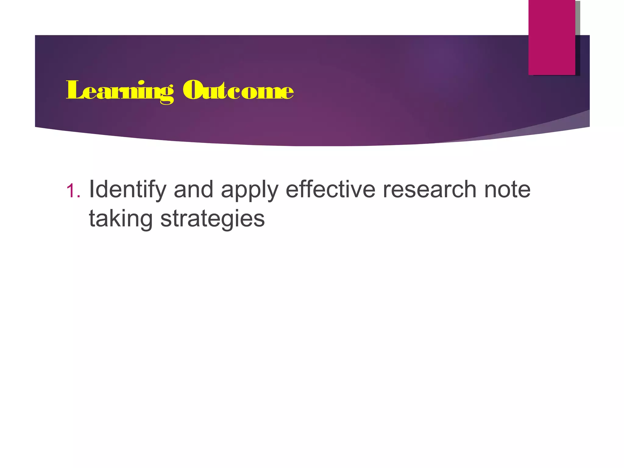 2 research note taking | PPT | Free Download