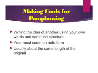 2 research note taking | PPT