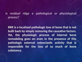 Systemic Factors For Rrr RESIDUAL RIDGE RESORPTION in complete denture | PPTX