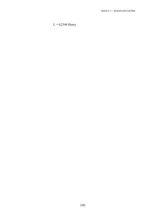 MODUL 2 – RESONANSI LISTRIK
L = 0,2348 Henry
[33]
 