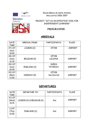 2ªReunião_eb23sa_FUNCHAL2007JAN_Programme