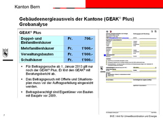 Kanton Bern

7

BVE / Amt für Umweltkoordination und Energie

 