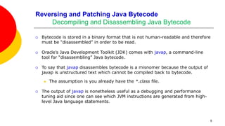Reversing and Patching Java Bytecode | PDF
